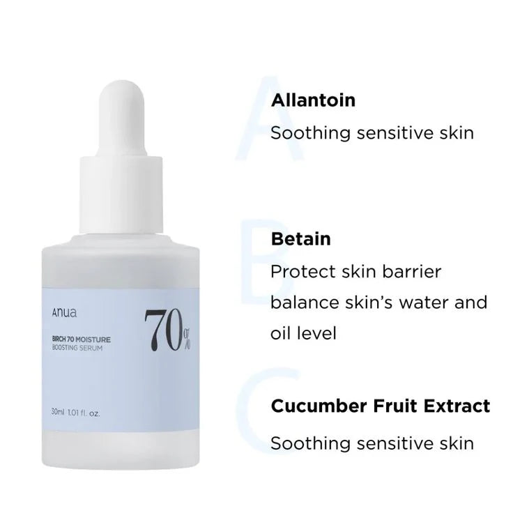 Anua Birch 70 Moisture Boosting Serum, 1.01 fl oz (30 ml)
